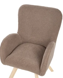 Poltrona BJARN Bouclé Marrone