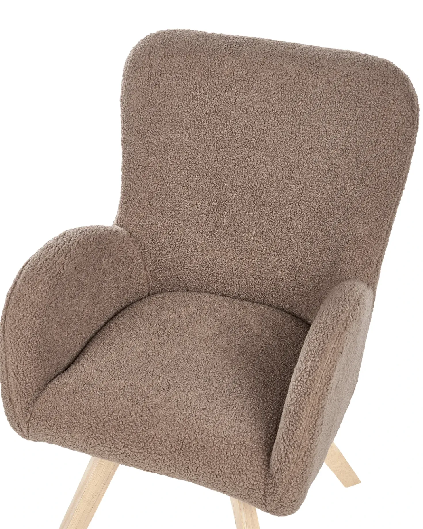 Poltrona BJARN Bouclé Marrone