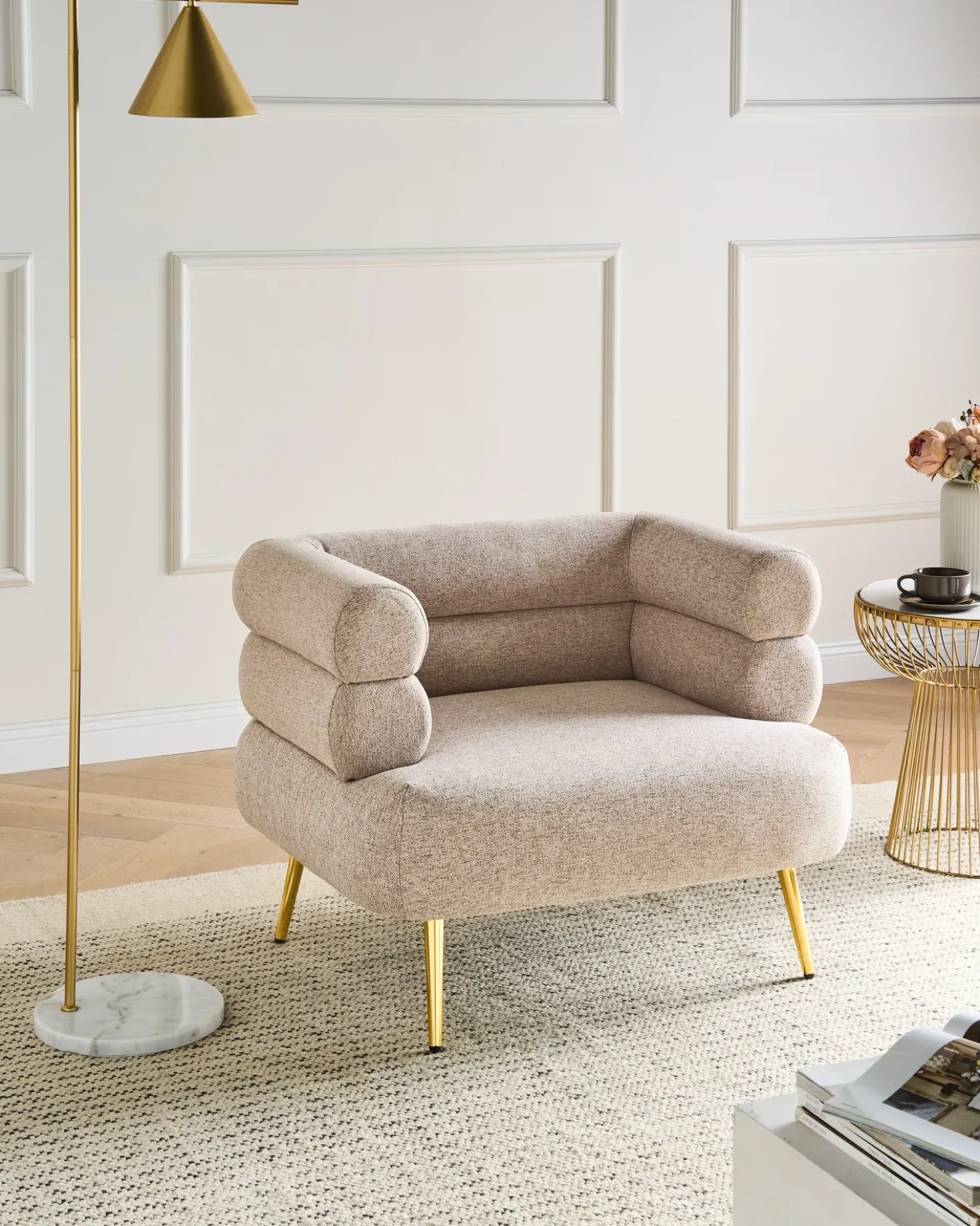 Poltrona BOVIK Tessuto Beige