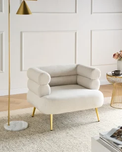 Poltrona BOVIK Tessuto Bianco sporco