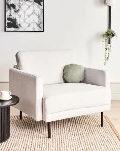 Poltrona BREDA Tessuto Beige chiaro
