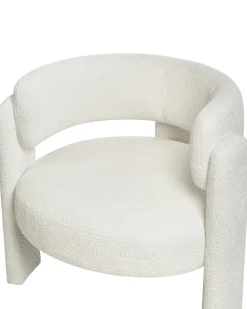 Poltrona BUREA Ciniglia Bianco sporco