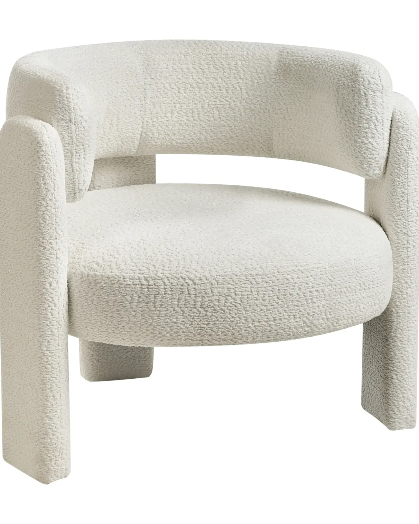 Poltrona BUREA Ciniglia Bianco sporco