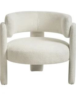Poltrona BUREA Ciniglia Bianco sporco