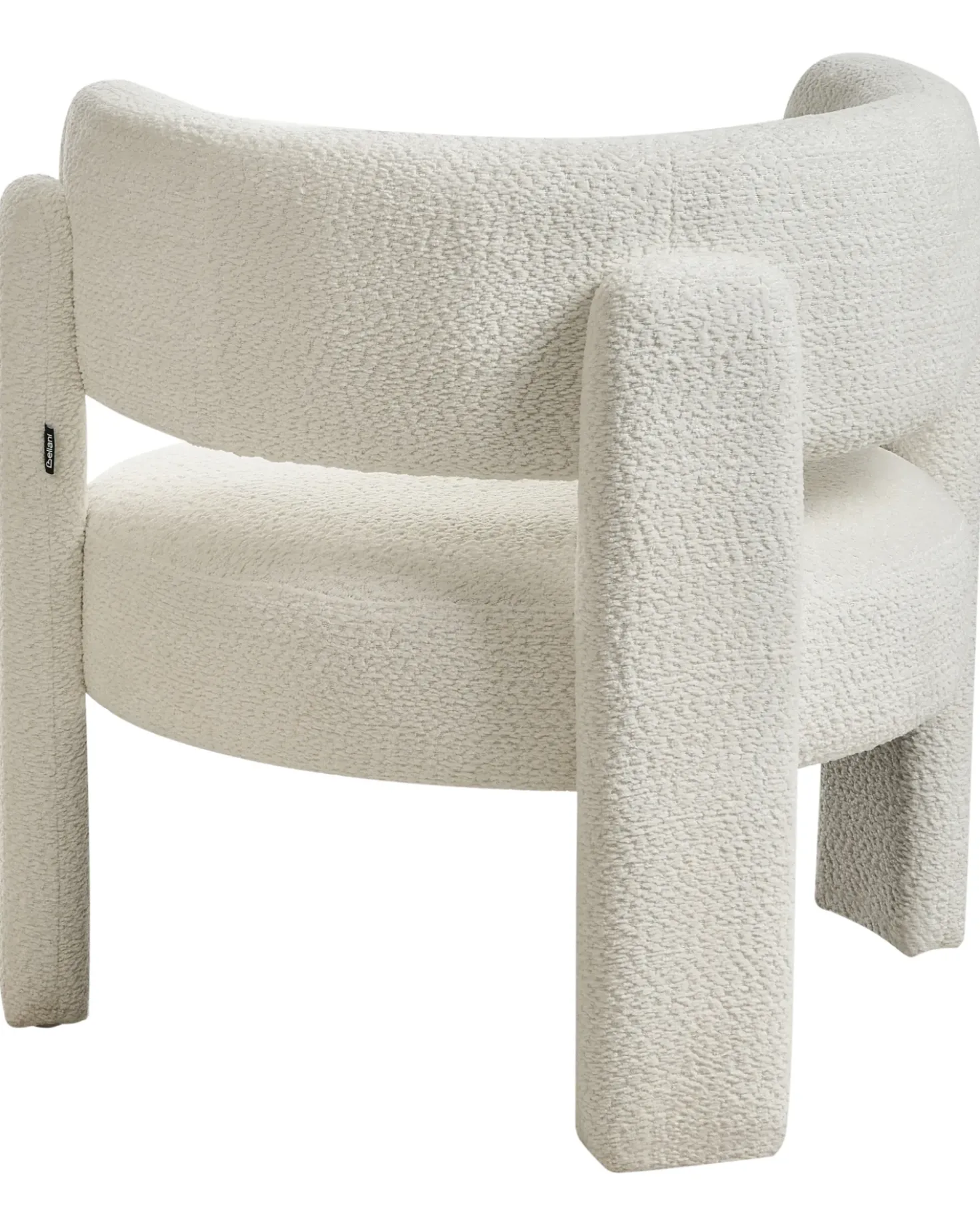 Poltrona BUREA Ciniglia Bianco sporco