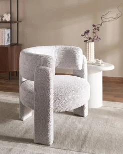 Poltrona BUREA Ciniglia Grigio chiaro