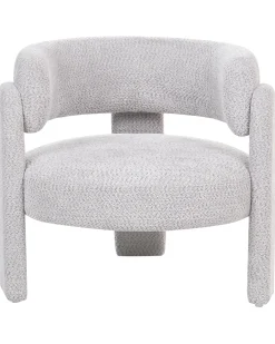 Poltrona BUREA Ciniglia Grigio chiaro