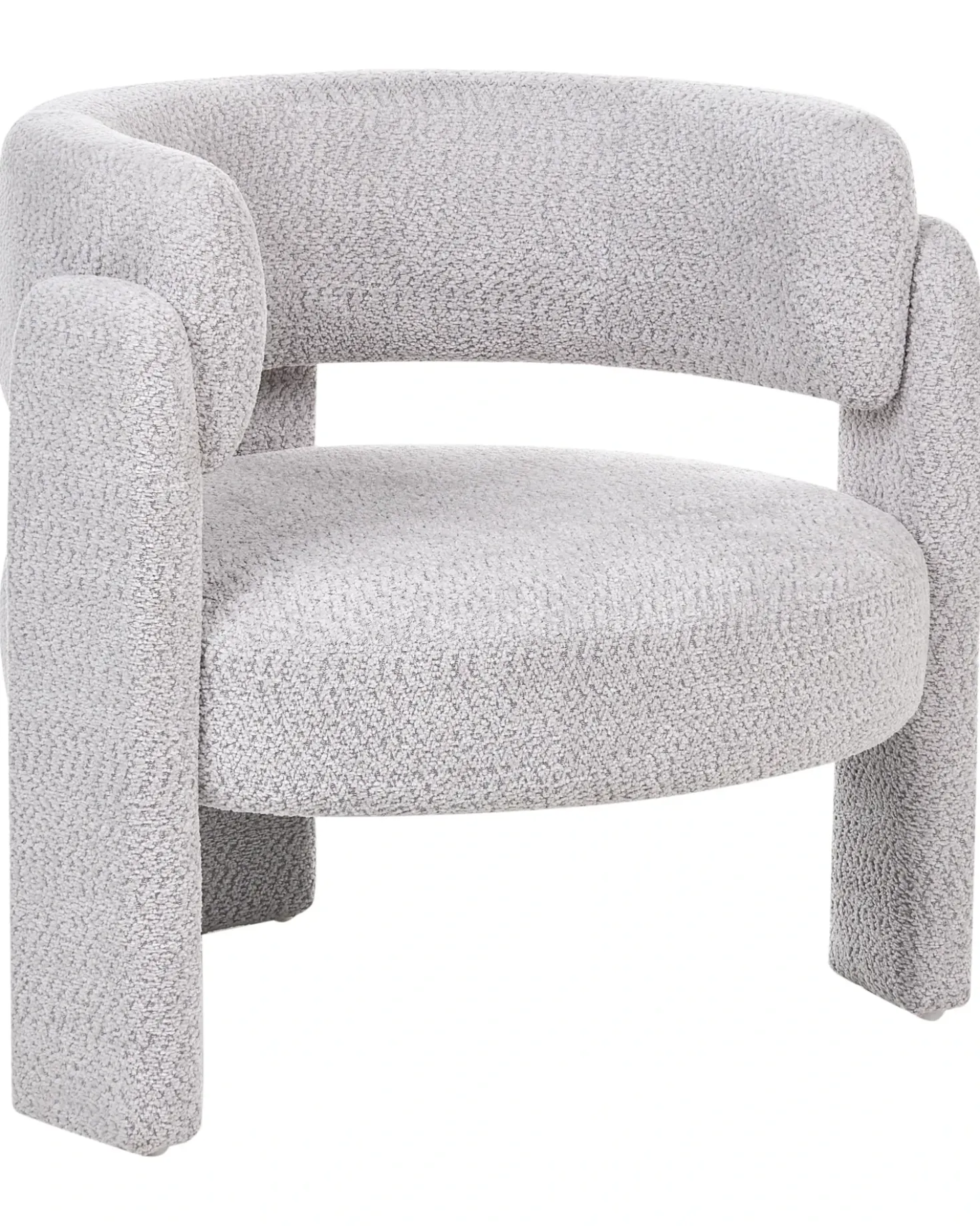 Poltrona BUREA Ciniglia Grigio chiaro