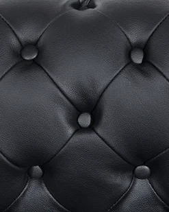 Poltrona CHESTERFIELD Pelle naturale Nero