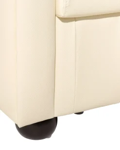 Poltrona CHESTERFIELD Pelle naturale Beige chiaro