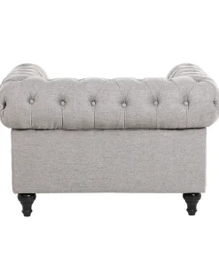 Poltrona CHESTERFIELD Tessuto Grigio chiaro