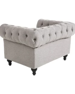 Poltrona CHESTERFIELD Tessuto Grigio chiaro