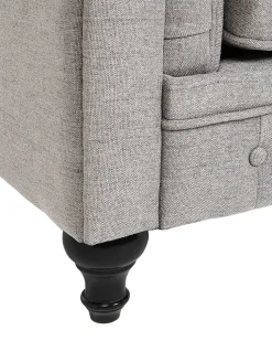 Poltrona CHESTERFIELD Tessuto Grigio chiaro