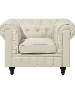 Poltrona CHESTERFIELD Tessuto Beige