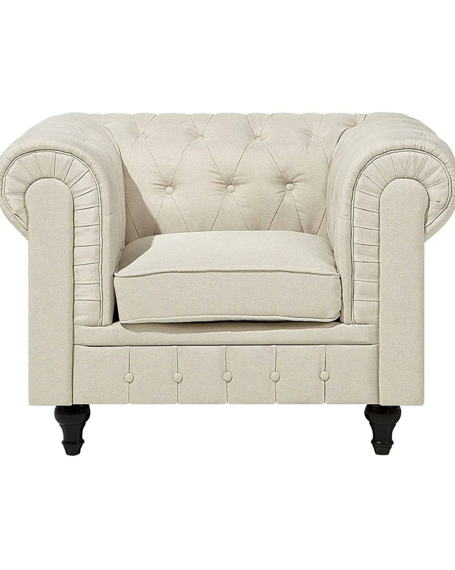 Poltrona CHESTERFIELD Tessuto Beige