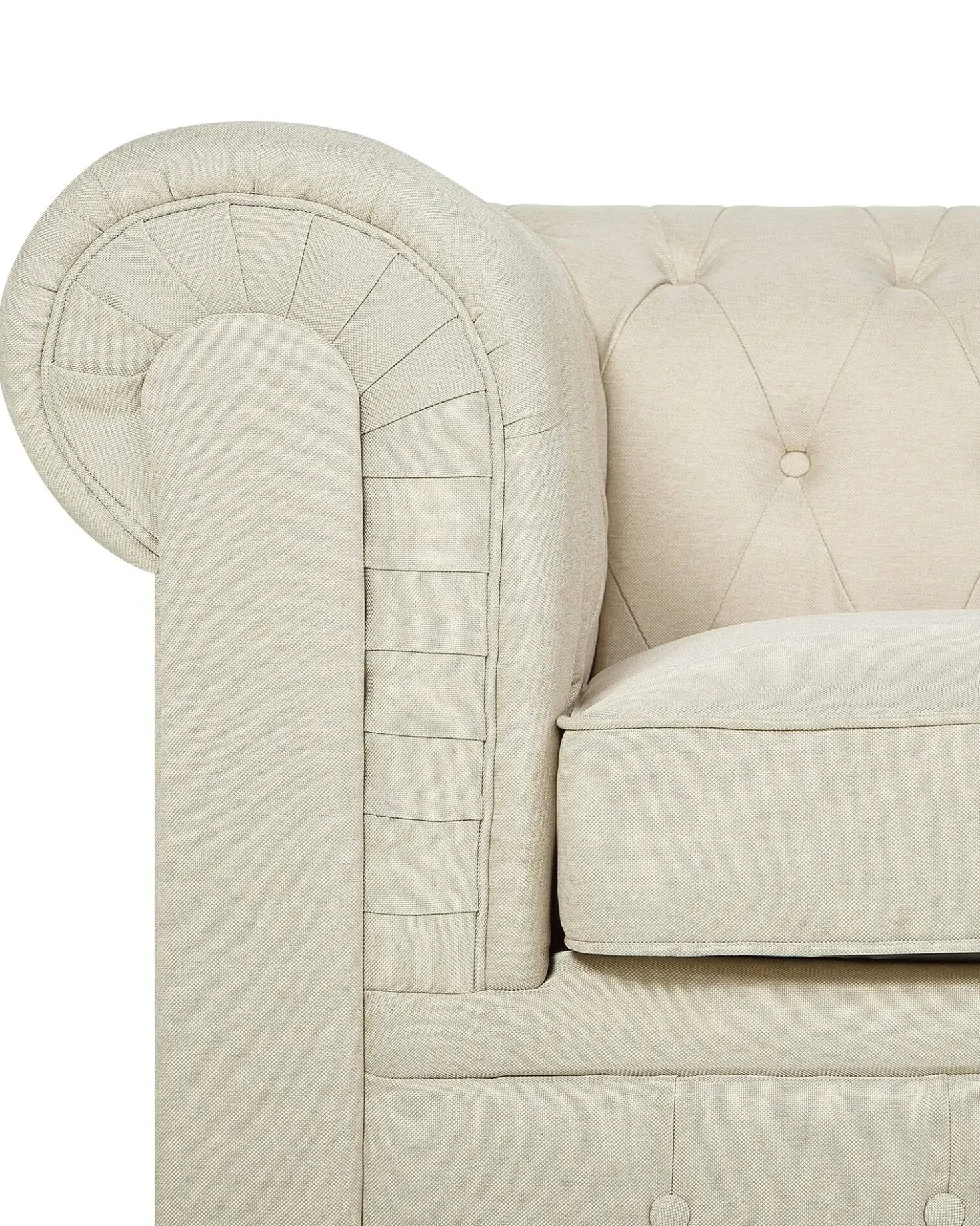 Poltrona CHESTERFIELD Tessuto Beige