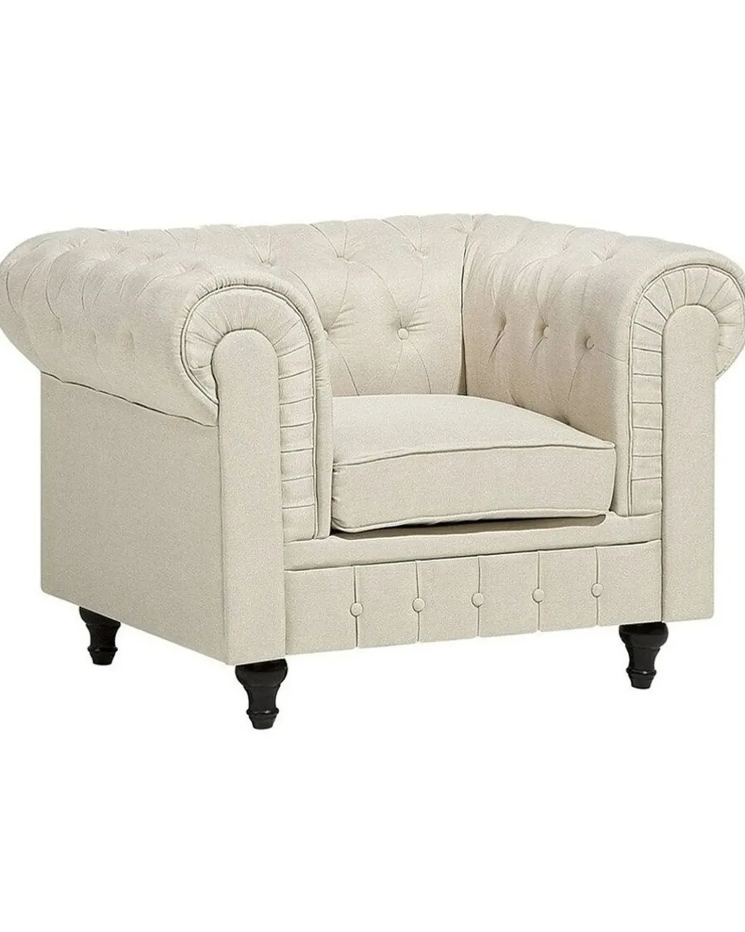 Poltrona CHESTERFIELD Tessuto Beige