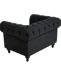 Poltrona CHESTERFIELD Tessuto Grigio grafite