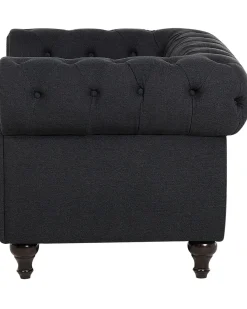 Poltrona CHESTERFIELD Tessuto Grigio grafite
