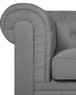 Poltrona CHESTERFIELD Tessuto Grigio chiaro
