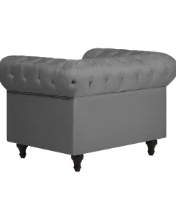 Poltrona CHESTERFIELD Tessuto Grigio chiaro