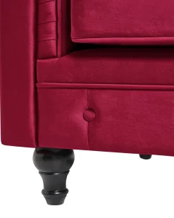 Poltrona CHESTERFIELD Velluto Bordeaux