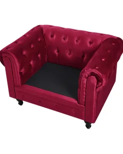 Poltrona CHESTERFIELD Velluto Bordeaux
