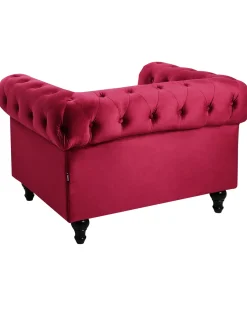 Poltrona CHESTERFIELD Velluto Bordeaux