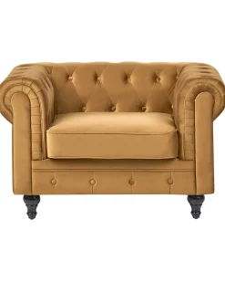 Poltrona CHESTERFIELD Velluto Oro