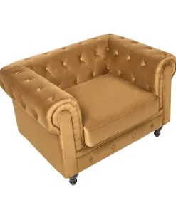 Poltrona CHESTERFIELD Velluto Oro