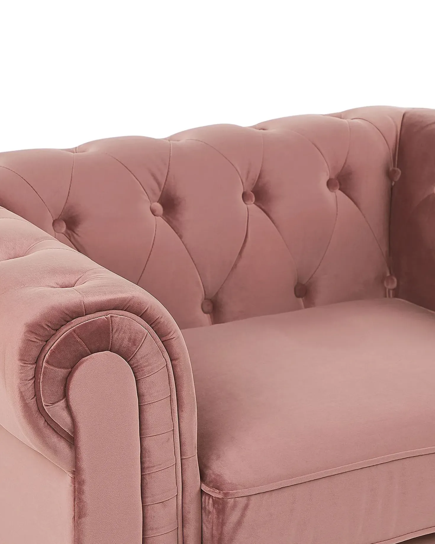 Poltrona CHESTERFIELD Velluto Rosa
