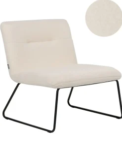 Poltrona COTULLA Bouclé Bianco