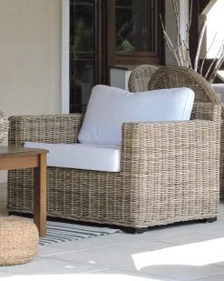 Poltrona da giardino ARDEA Rattan Marrone chiaro