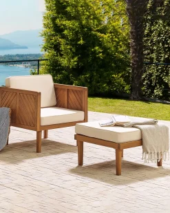 Poltrona da giardino BARATTI Legno d'acacia Marrone