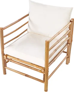 Poltrona da giardino CERRETO Bambù Bianco sporco