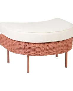 Poltrona da giardino con ottomana ARCILLE Rattan sintetico (PE) Rosa pesca