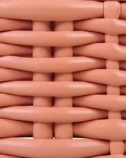 Poltrona da giardino con ottomana ARCILLE Rattan sintetico (PE) Rosa pesca