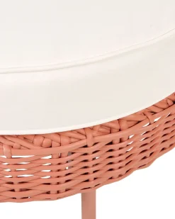 Poltrona da giardino con ottomana ARCILLE Rattan sintetico (PE) Rosa pesca