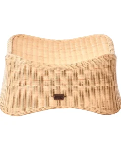 Poltrona da giardino con ottomana AIGANI Rattan Naturale