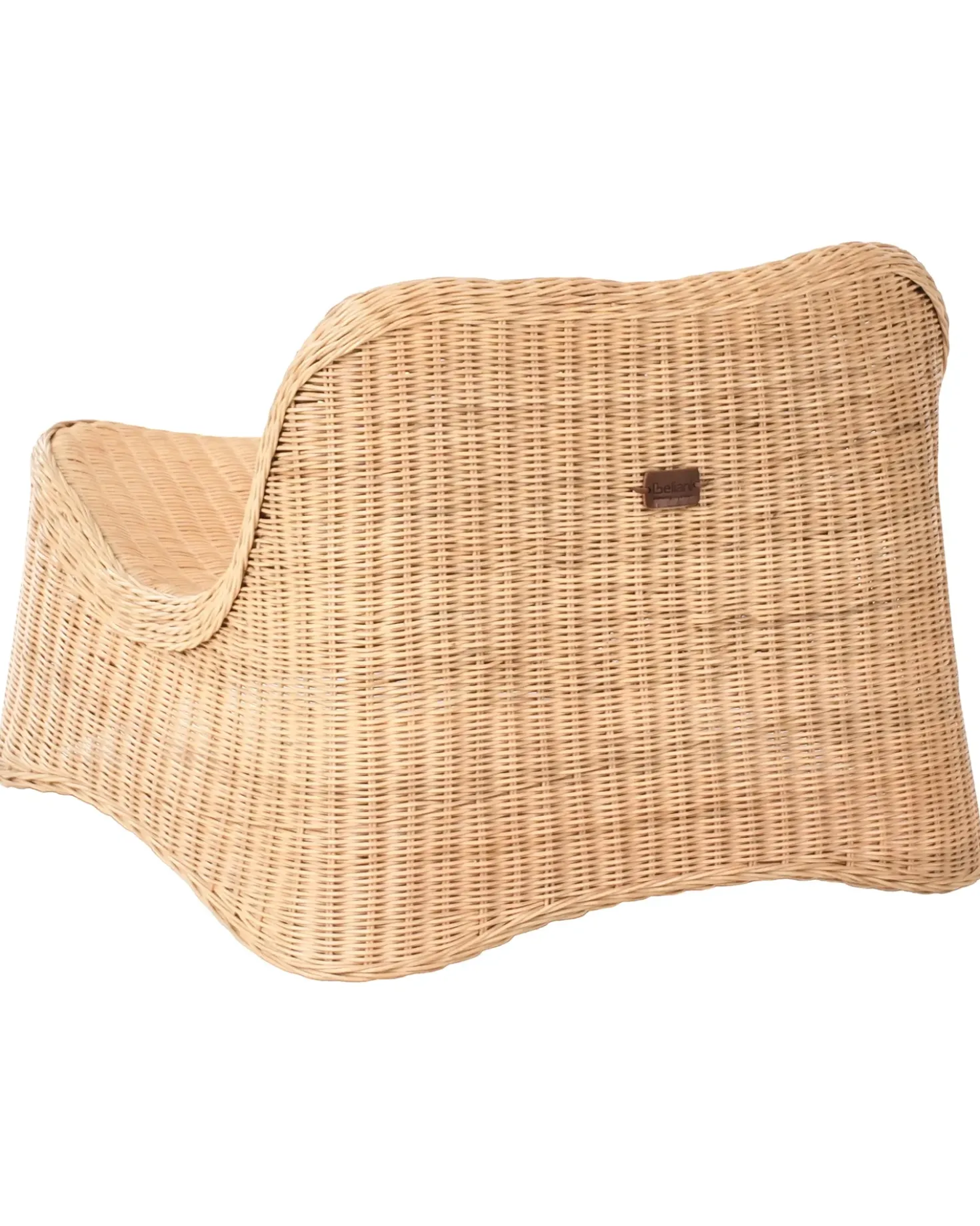 Poltrona da giardino con ottomana AIGANI Rattan Naturale