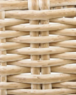 Poltrona da giardino con ottomana ARCILLE Rattan sintetico (PE) Naturale