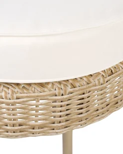 Poltrona da giardino con ottomana ARCILLE Rattan sintetico (PE) Naturale
