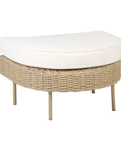 Poltrona da giardino con ottomana ARCILLE Rattan sintetico (PE) Naturale