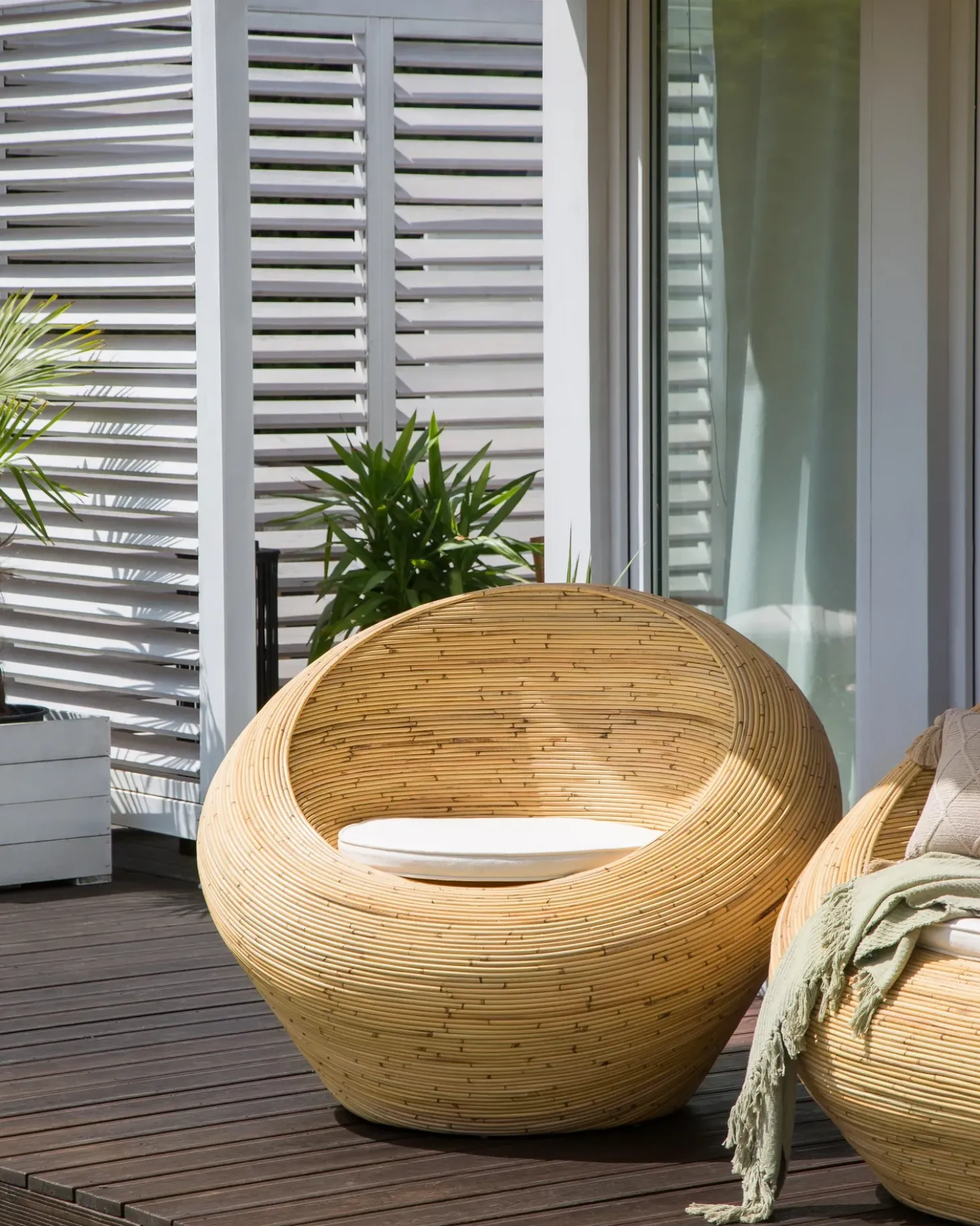 Poltrona da giardino MAIORI Rattan Naturale