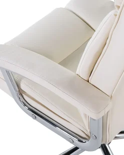 Poltrona da scrivania ADVANCE Pelle sintetica Beige chiaro