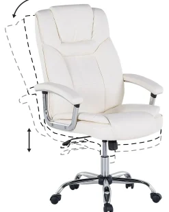 Poltrona da scrivania ADVANCE Pelle sintetica Beige chiaro