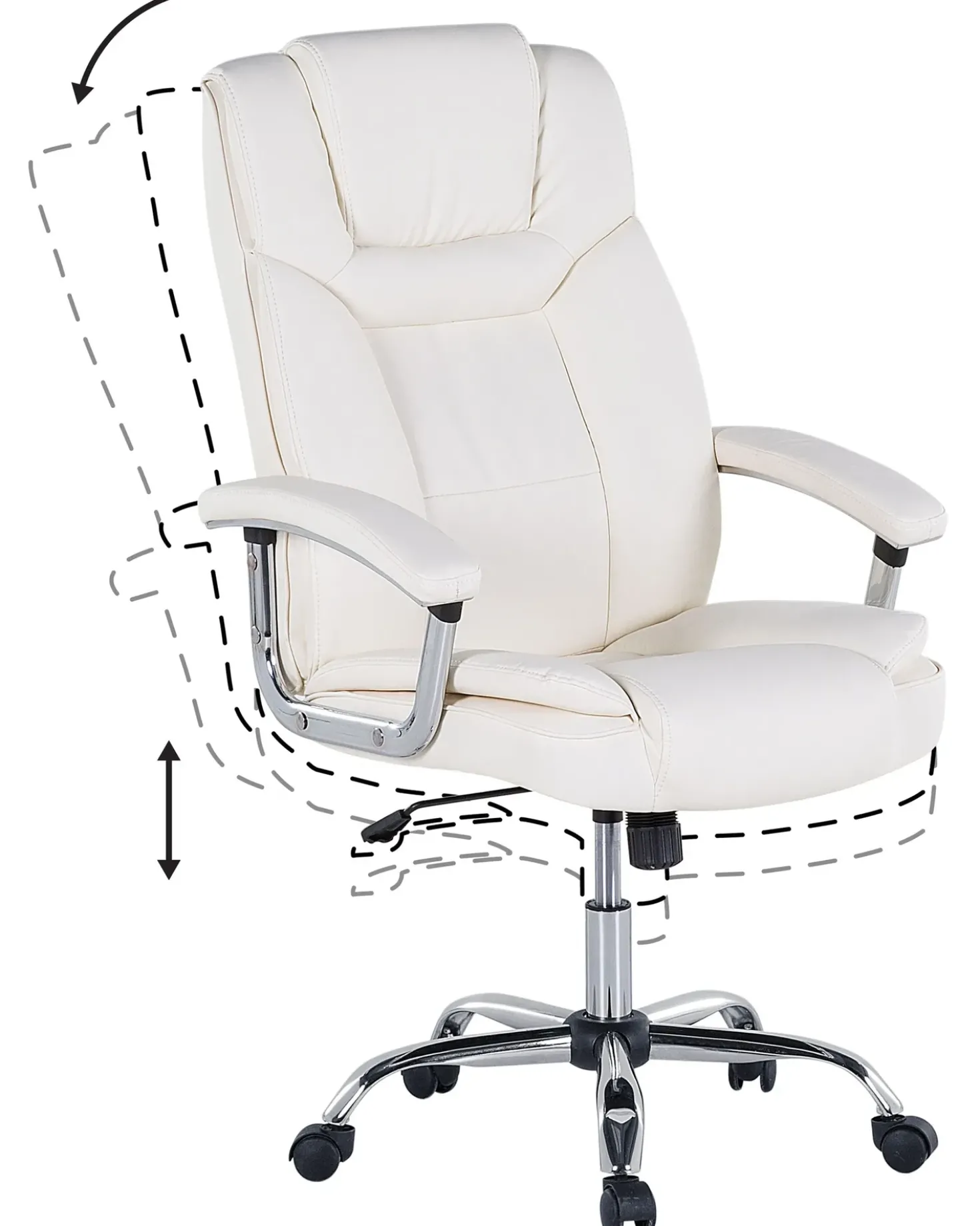 Poltrona da scrivania ADVANCE Pelle sintetica Beige chiaro