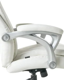Poltrona da scrivania CHIEF Pelle sintetica Bianco sporco