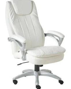 Poltrona da scrivania CHIEF Pelle sintetica Bianco sporco