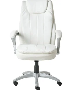 Poltrona da scrivania CHIEF Pelle sintetica Bianco sporco